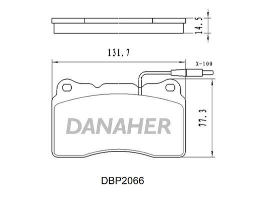 Danaher DBP2066 Brake Pad Set, disc brake DBP2066: Buy near me in Poland at 2407.PL - Good price!