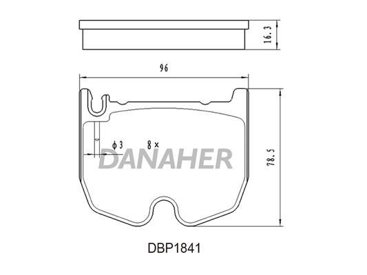 Danaher DBP1841 Тормозные колодки дисковые, комплект DBP1841: Отличная цена - Купить в Польше на 2407.PL!