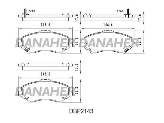 Danaher DBP2143 Тормозные колодки дисковые, комплект DBP2143: Отличная цена - Купить в Польше на 2407.PL!