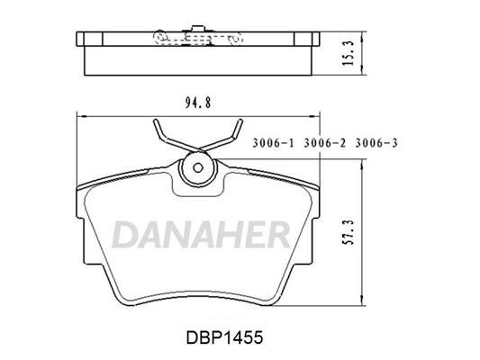 Danaher DBP1455 Гальмівні колодки, комплект DBP1455: Приваблива ціна - Купити у Польщі на 2407.PL!