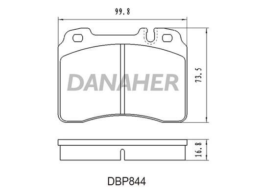 Danaher DBP844 Тормозные колодки дисковые, комплект DBP844: Отличная цена - Купить в Польше на 2407.PL!