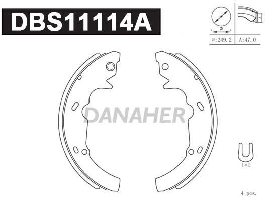 Danaher DBS11114A Колодки тормозные барабанные, комплект DBS11114A: Отличная цена - Купить в Польше на 2407.PL!