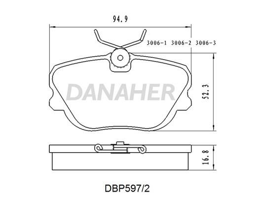 Danaher DBP597/2 Brake Pad Set, disc brake DBP5972: Buy near me in Poland at 2407.PL - Good price!