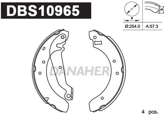 Danaher DBS10965 Brake shoe set DBS10965: Buy near me in Poland at 2407.PL - Good price!