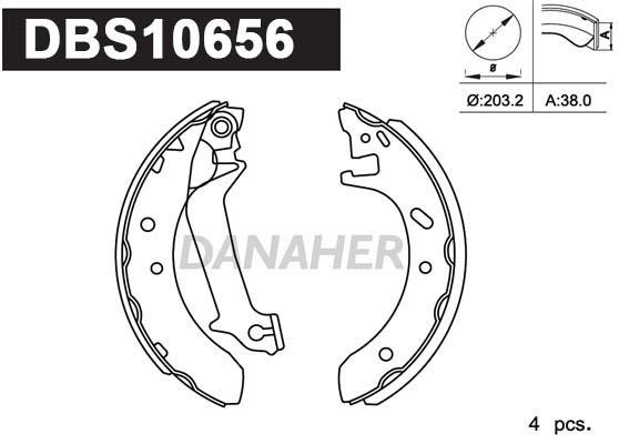 Danaher DBS10656 Brake shoe set DBS10656: Buy near me in Poland at 2407.PL - Good price!