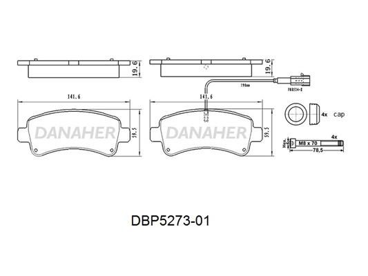 Danaher DBP5273-01 Klocki hamulcowe tylne, komplet DBP527301: Dobra cena w Polsce na 2407.PL - Kup Teraz!