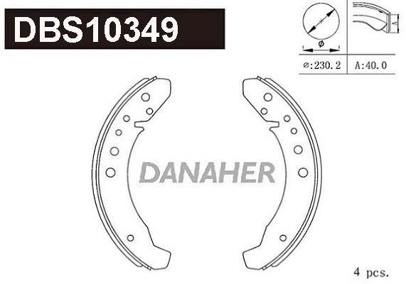 Danaher DBS10349 Brake shoe set DBS10349: Buy near me at 2407.PL in Poland at an Affordable price!
