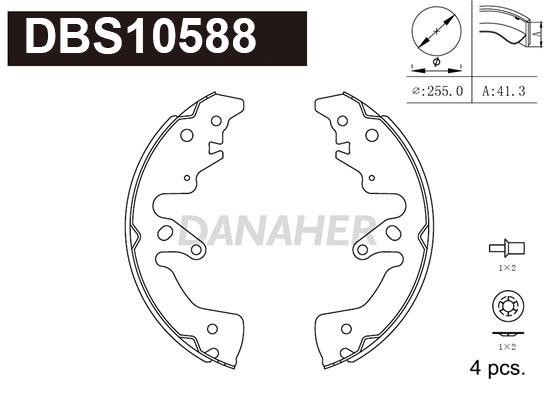 Danaher DBS10588 Brake shoe set DBS10588: Buy near me at 2407.PL in Poland at an Affordable price!