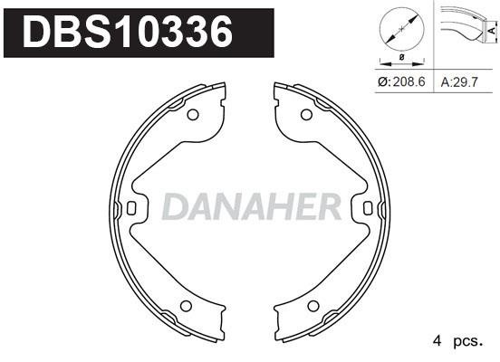 Danaher DBS10336 Parking brake shoes DBS10336: Buy near me in Poland at 2407.PL - Good price!