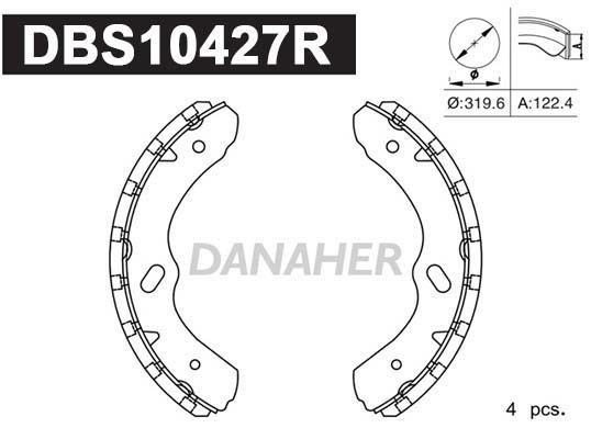 Danaher DBS10427R Brake shoe set DBS10427R: Buy near me in Poland at 2407.PL - Good price!