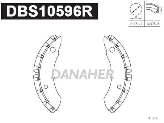 Danaher DBS10567R Brake shoe set DBS10567R: Buy near me in Poland at 2407.PL - Good price!