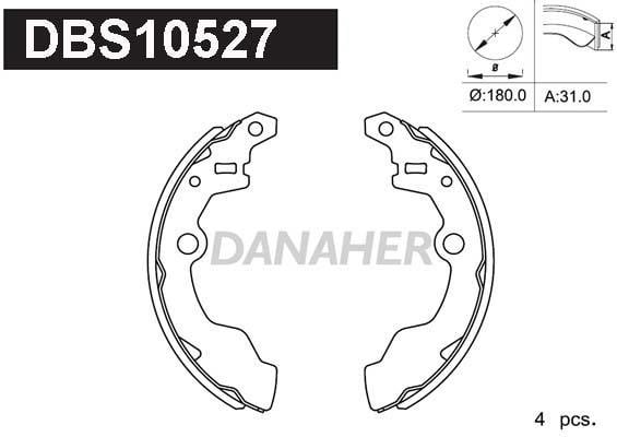Danaher DBS10527 Bremsbackensatz DBS10527: Kaufen Sie zu einem guten Preis in Polen bei 2407.PL!