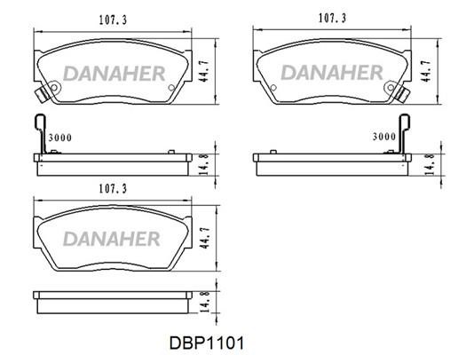 Danaher DBP1101 Brake Pad Set, disc brake DBP1101: Buy near me in Poland at 2407.PL - Good price!