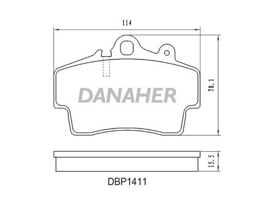 Danaher DBP1411 Гальмівні колодки, комплект DBP1411: Приваблива ціна - Купити у Польщі на 2407.PL!