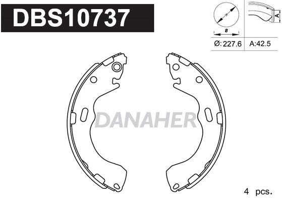 Danaher DBS10737 Brake shoe set DBS10737: Buy near me in Poland at 2407.PL - Good price!