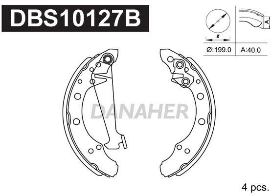 Danaher DBS10127B Brake shoe set DBS10127B: Buy near me in Poland at 2407.PL - Good price!