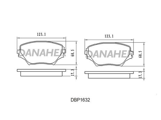 Danaher DBP1632 Brake Pad Set, disc brake DBP1632: Buy near me in Poland at 2407.PL - Good price!