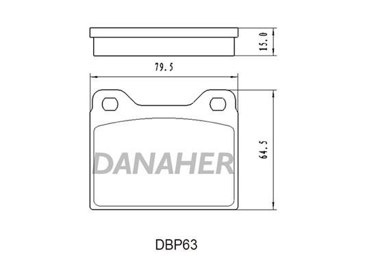 Danaher DBP63 Гальмівні колодки, комплект DBP63: Приваблива ціна - Купити у Польщі на 2407.PL!