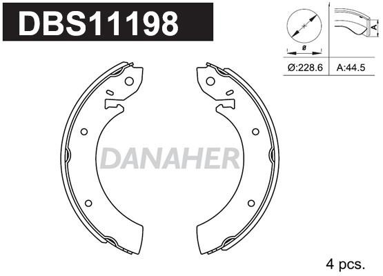 Danaher DBS11198 Колодки тормозные барабанные, комплект DBS11198: Отличная цена - Купить в Польше на 2407.PL!