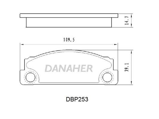 Danaher DBP253 Гальмівні колодки, комплект DBP253: Приваблива ціна - Купити у Польщі на 2407.PL!