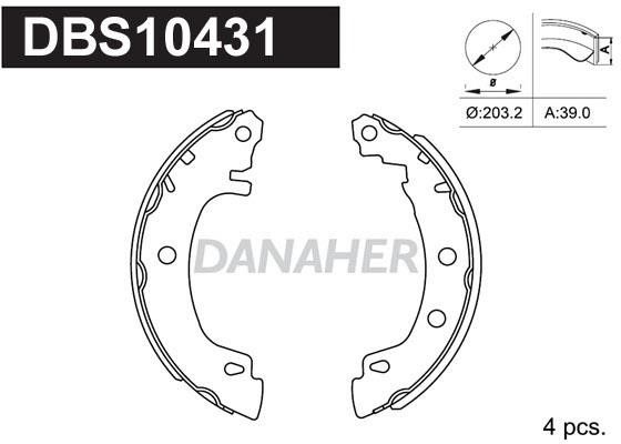 Danaher DBS10431 Szczęki hamulcowe, zestaw DBS10431: Dobra cena w Polsce na 2407.PL - Kup Teraz!