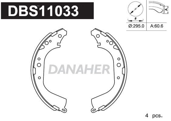 Danaher DBS11033 Brake shoe set DBS11033: Buy near me in Poland at 2407.PL - Good price!