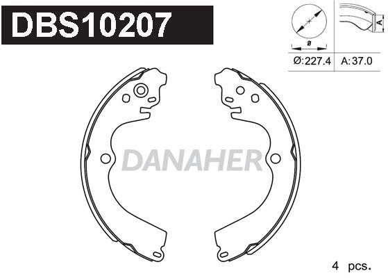 Danaher DBS10207 Колодки гальмівні барабанні, комплект DBS10207: Приваблива ціна - Купити у Польщі на 2407.PL!