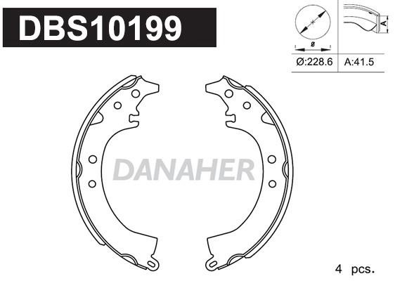 Danaher DBS10199 Колодки тормозные барабанные, комплект DBS10199: Отличная цена - Купить в Польше на 2407.PL!