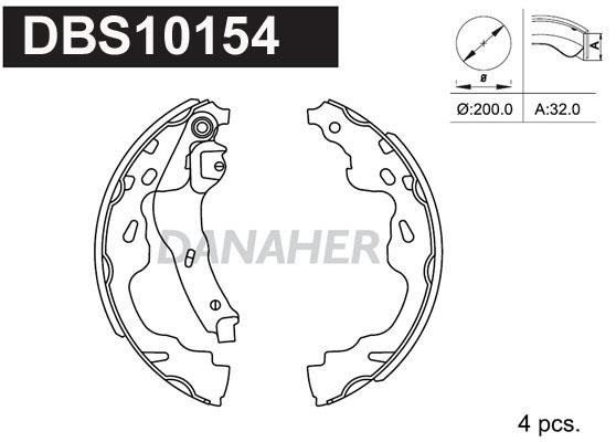 Danaher DBS10154 Brake shoe set DBS10154: Buy near me in Poland at 2407.PL - Good price!