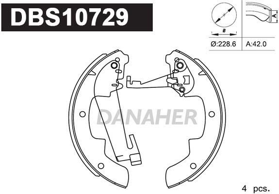 Danaher DBS10729 Brake shoe set DBS10729: Buy near me at 2407.PL in Poland at an Affordable price!
