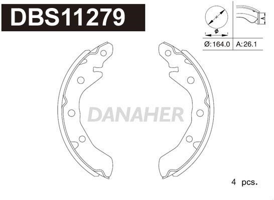 Danaher DBS11279 Колодки тормозные барабанные, комплект DBS11279: Отличная цена - Купить в Польше на 2407.PL!