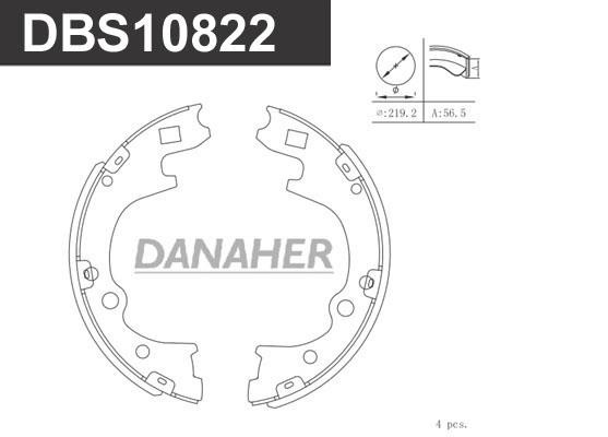 Danaher DBS10822 Brake shoe set DBS10822: Buy near me in Poland at 2407.PL - Good price!