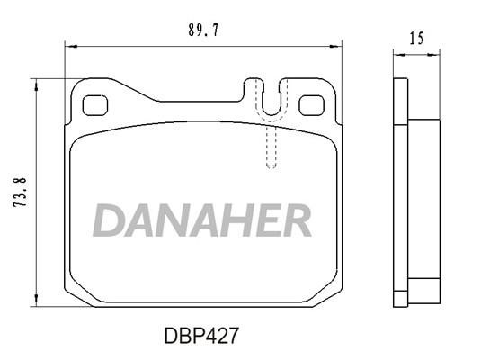 Danaher DBP427 Тормозные колодки дисковые, комплект DBP427: Отличная цена - Купить в Польше на 2407.PL!