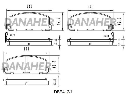 Danaher DBP412/1 Brake Pad Set, disc brake DBP4121: Buy near me in Poland at 2407.PL - Good price!