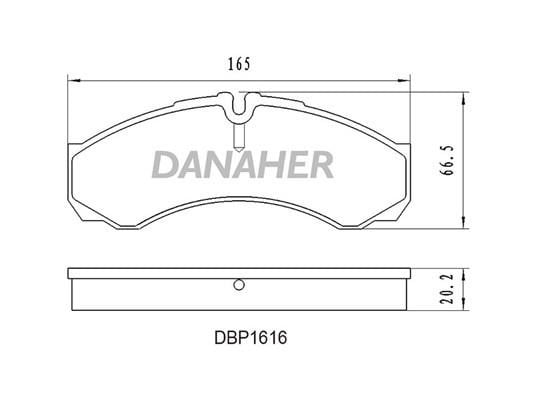 Danaher DBP1616 Тормозные колодки дисковые, комплект DBP1616: Отличная цена - Купить в Польше на 2407.PL!