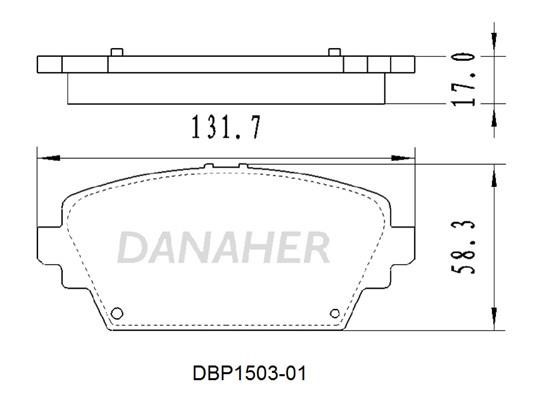 Danaher DBP1503-01 Тормозные колодки дисковые, комплект DBP150301: Отличная цена - Купить в Польше на 2407.PL!