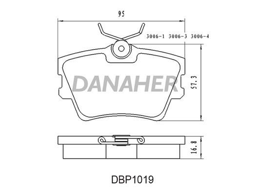 Danaher DBP1019 Тормозные колодки дисковые, комплект DBP1019: Отличная цена - Купить в Польше на 2407.PL!