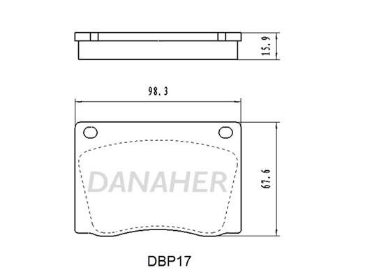 Danaher DBP17 Тормозные колодки дисковые, комплект DBP17: Отличная цена - Купить в Польше на 2407.PL!