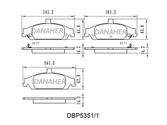 Danaher DBP5351/1 Klocki hamulcowe przód, komplet DBP53511: Dobra cena w Polsce na 2407.PL - Kup Teraz!