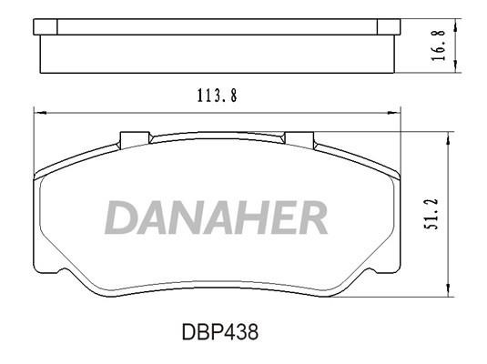 Danaher DBP438 Brake Pad Set, disc brake DBP438: Buy near me at 2407.PL in Poland at an Affordable price!