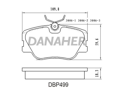 Danaher DBP499 Scheibenbremsbeläge, Set DBP499: Kaufen Sie zu einem guten Preis in Polen bei 2407.PL!