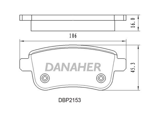 Danaher DBP2153 Тормозные колодки дисковые, комплект DBP2153: Отличная цена - Купить в Польше на 2407.PL!