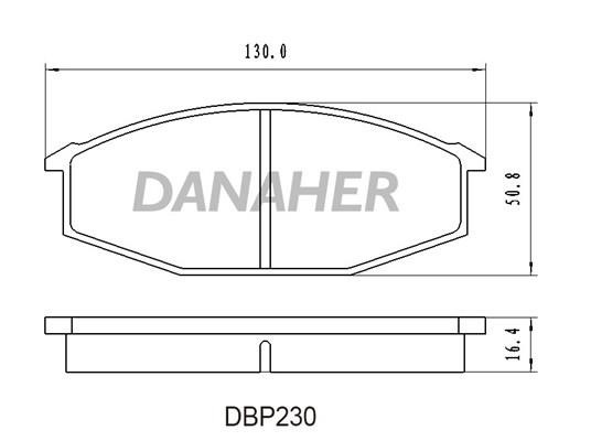 Danaher DBP230 Brake Pad Set, disc brake DBP230: Buy near me in Poland at 2407.PL - Good price!