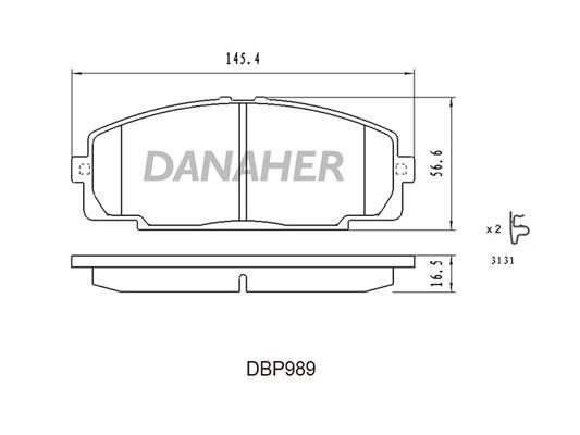 Danaher DBP989 Brake Pad Set, disc brake DBP989: Buy near me in Poland at 2407.PL - Good price!