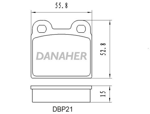 Danaher DBP21 Тормозные колодки дисковые, комплект DBP21: Отличная цена - Купить в Польше на 2407.PL!
