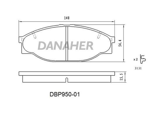 Danaher DBP950-01 Klocki hamulcowe, zestaw DBP95001: Dobra cena w Polsce na 2407.PL - Kup Teraz!