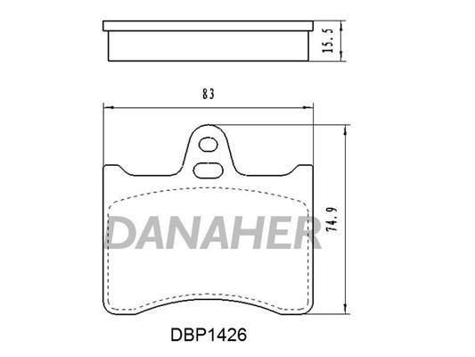 Danaher DBP1426 Brake Pad Set, disc brake DBP1426: Buy near me in Poland at 2407.PL - Good price!