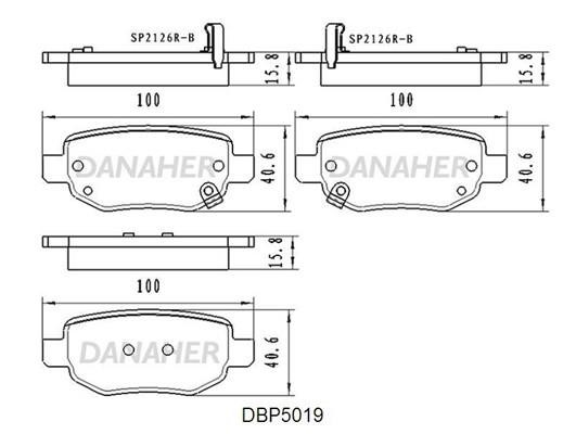 Danaher DBP5019 Тормозные колодки дисковые, комплект DBP5019: Отличная цена - Купить в Польше на 2407.PL!