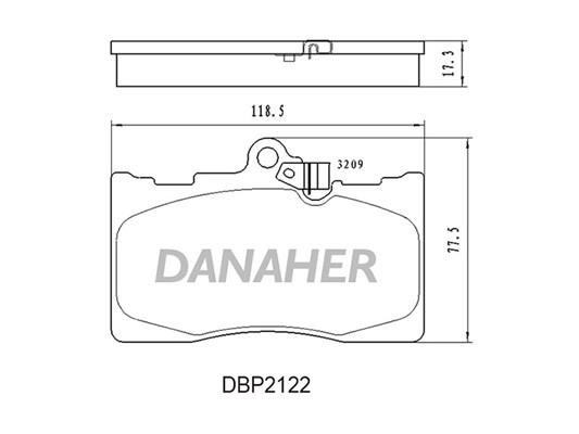 Danaher DBP2122 Тормозные колодки дисковые, комплект DBP2122: Отличная цена - Купить в Польше на 2407.PL!