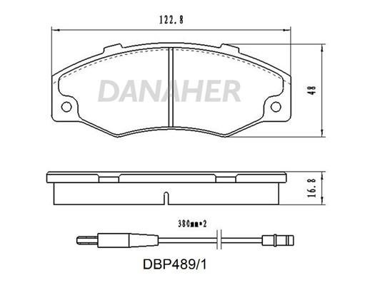 Danaher DBP489/1 Гальмівні колодки, комплект DBP4891: Приваблива ціна - Купити у Польщі на 2407.PL!